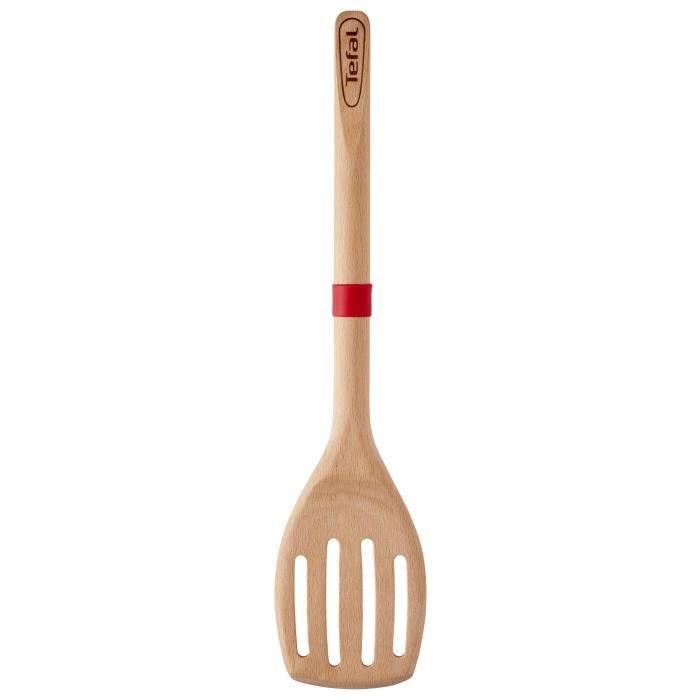 tefal spatule à angle ingenio - bois hêtre et silicone platinium - 32 cm