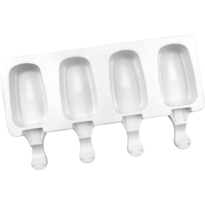AIXMEET Mini Moule à Glace bébé, Popsicle Moules DIY Réutilisable, Ice Cream Moules à 7 Cavités, en 8 Tige en Plastique Colorés, pour Popsicles, Crèmes Glacées, Nourriture pour Bébé etc (Rose