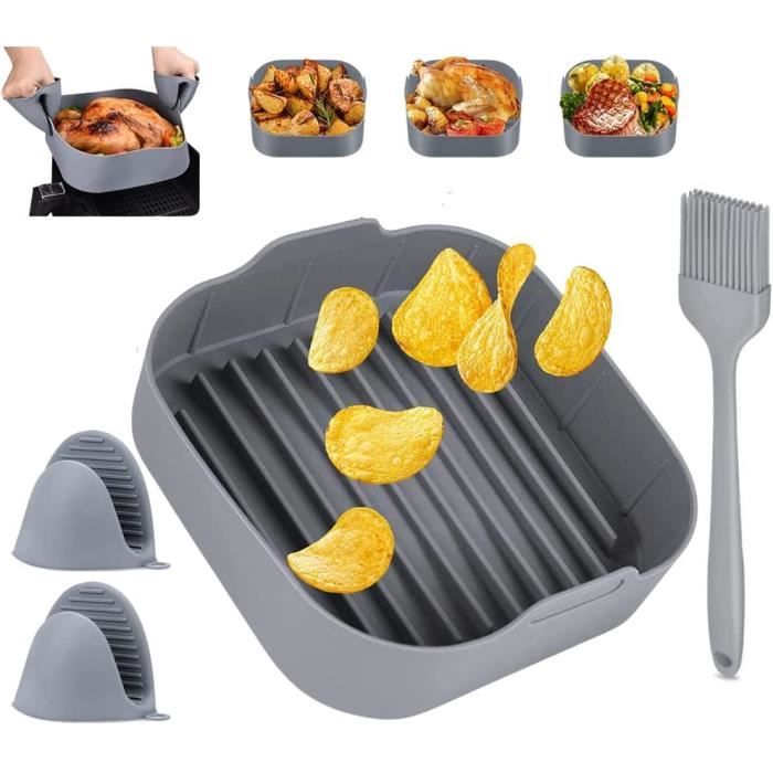 Moule En Silicone Pour Friteuse à Air Chaud - Compatible Ninja, Philips, Cosori, Diamètre 19-23 Cm, Antiadhésif Et Réutilisable