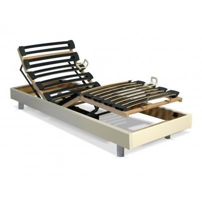 Sommier relaxation &eacute;lectrique flexpur 80x200 / blanc