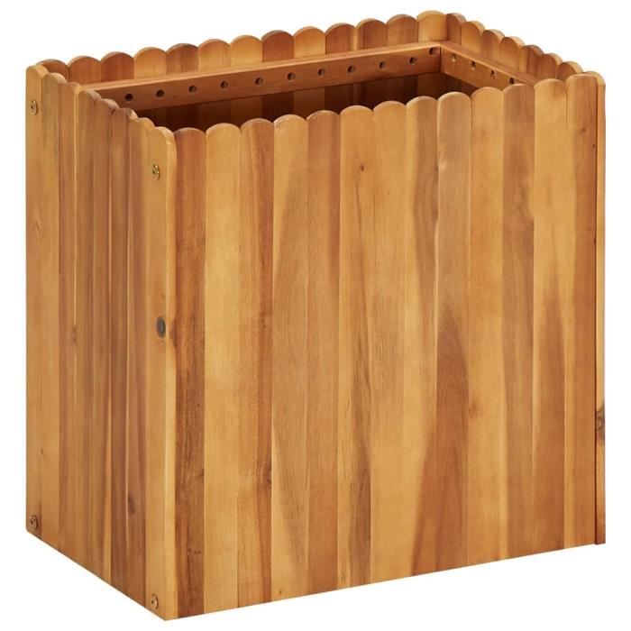 vidaXL Lit surélevé de jardin 150x30x25 cm Bois massif d'acacia - vue 2
