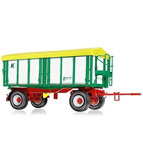 Modellino Wiking 077866 – Rimorchio Ribaltabile Kröger HKD 302, 3 Lati, Due Assi – Scala 1:32, Bianco, Nuovo