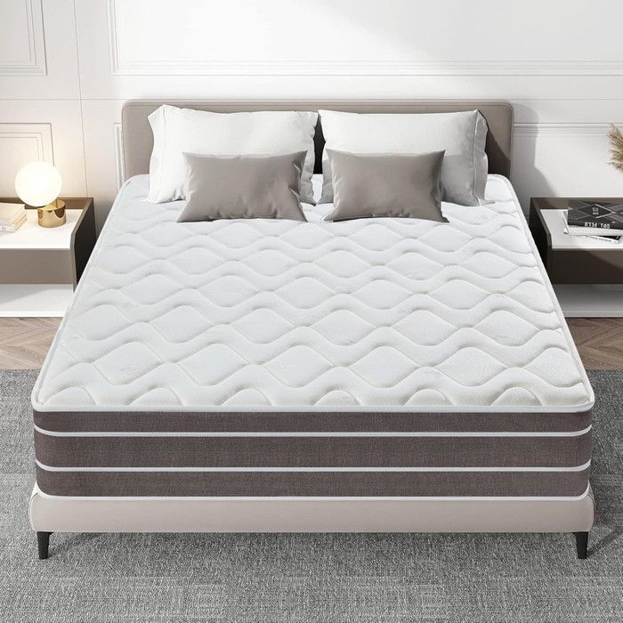 Matelas PerfectSleep 140x200 Cm - Mousse Mémoire Forme Et Latex Bleu - 28 Cm épaisseur, Fermeté Moyenne - Certifié Oeko-Tex - 10
