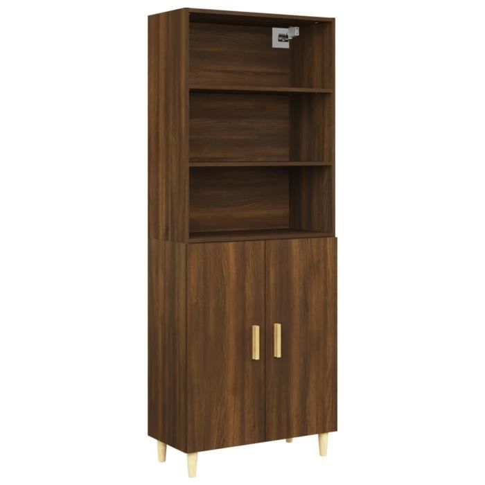 Placard Mexicain Style Corona En Pin Massif 80x40x170 Cm - 3 étagères Ouvertes + Armoire, Marron, Facile à Monter - 9