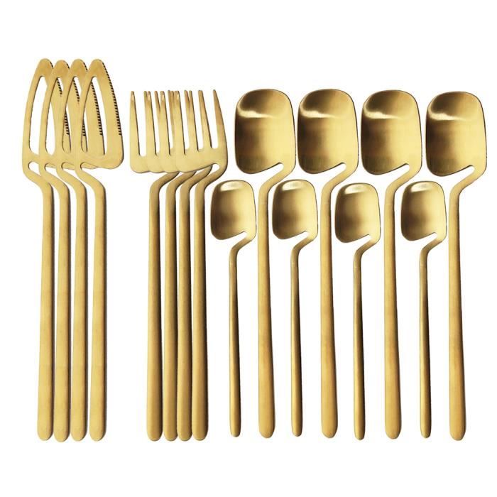 Ensemble De Couverts - Anti-Secousses - Acier Inoxydable - Manche En