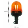 Gyrophare Balise E9 Orange 40LED 3 Modes de Flash + Support Étroit en Acier Inox-1