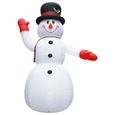 #97473 Bonhomme de neige - Personnage de Noël Décoration de Noël gonflable avec LED IP44 450 cm XXL Meuble©-1