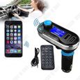 Transmetteur FM Bluetooth sans fil USB voiture audio maison musique adaptateur radio chargeur MP3 mains libres iPhone allume-1