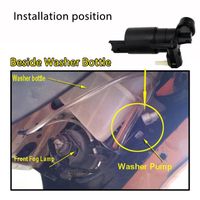Pompe De Lave-glace Double Jet Pour Nissan Qashqai J10 (2006-2018) - Remplacement Avant/arrière, 12V - 8