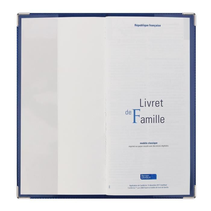 Étui Livret De Famille Feuilles Bleu Canard – Pochette Protection Élégante Fabriquée En France