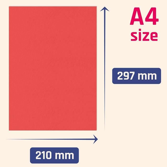 feuilles de papier cartonné A4 Orange clair 300 gr/m²