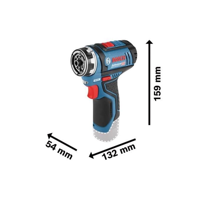 Bosch Professional GSR 12V-15 FC Perceuse-visseuse Sans Fil - Set Avec 2 Batteries, Accessoires