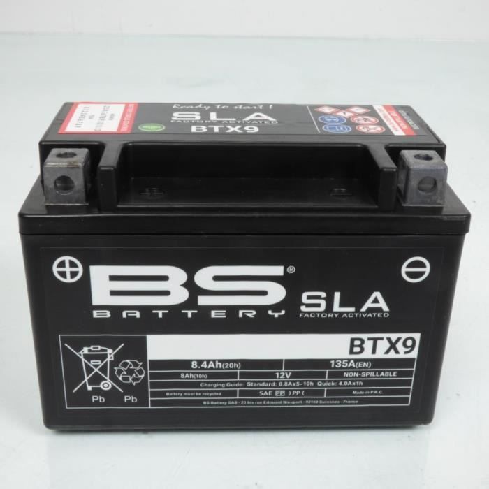 Batteria Kyoto YT9B-BS 12V 8Ah Per Yamaha XP T-Max 500 2001-2007, Sigillata E Pre-caricata, Pronta All'uso