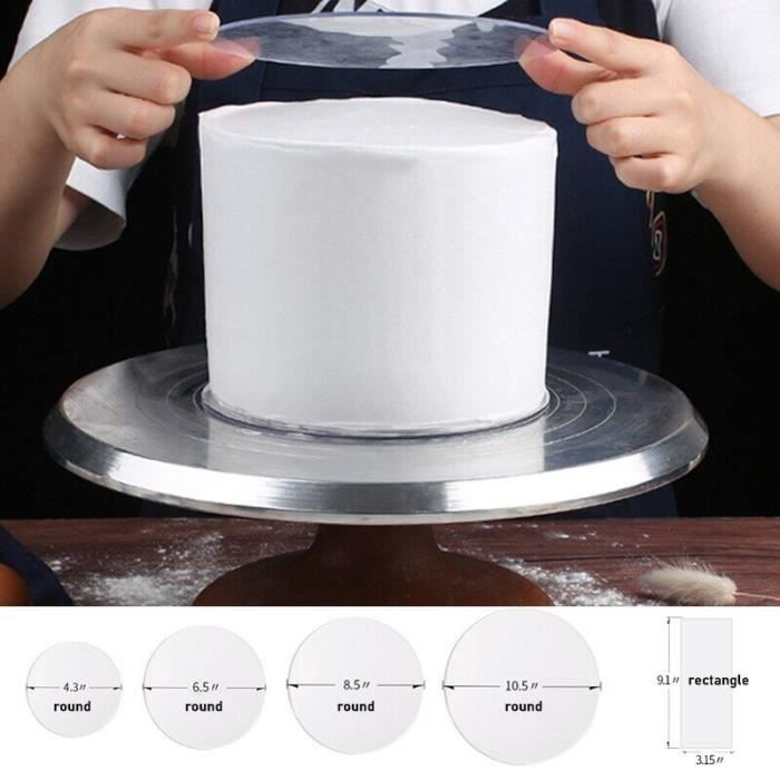 Grattoir à gâteau en acrylique plus lisse spatules à Fondant réglables bord  de gâteau crème plus