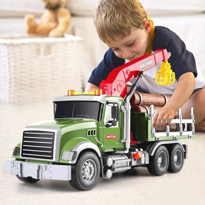 Camion de transport forestier - FUROKOY - 1:32 - Alliage - Jouet musical - Pour enfants de 6 ans