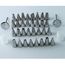 35 Pièce Douilles Pâtisserie Piping Nozzles Base de tuyauterie réutilisables Poche à Douille Coupler Fleur Ongles, Acier Inoxydable Douilles Patisserie,DIY Kits Accessoires pour Décoration de Gâteaux