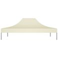 Toit de tente de réception Contemporain - Home® - 4058 - Crème - 270 g-m² - Résistant aux UV et à l'eau-2