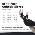 Protège-poignet,Gants de Compression en cuivre pour l'arthrite, soulage la douleur des mains, le gonflement et le - XL[F3582919]-2