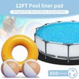 Fafeicy Tapis de piscine Tapis de sol pour piscine hors sol ronde, Tapis de sol pour piscine de 12 pieds, jeux gonflable-2