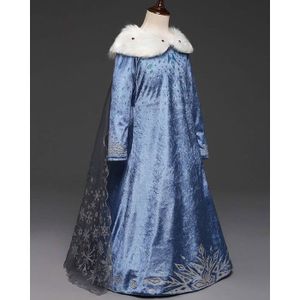 Déguisement Elsa La Reine Des Neiges 2 – Robe Avec Cape Détachable – Taille M (5-6 Ans, 105-116 Cm) – Officiel Et Scintillant