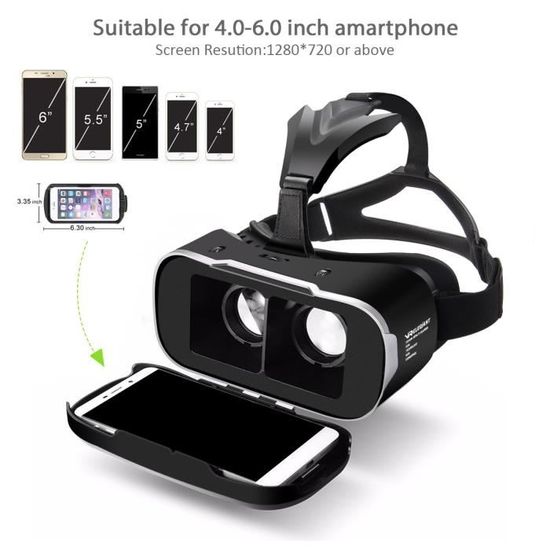 ELEGIANT Casque de realite virtuelle VR 3D Bluetooth Pour Iphone Samsung Cdiscount