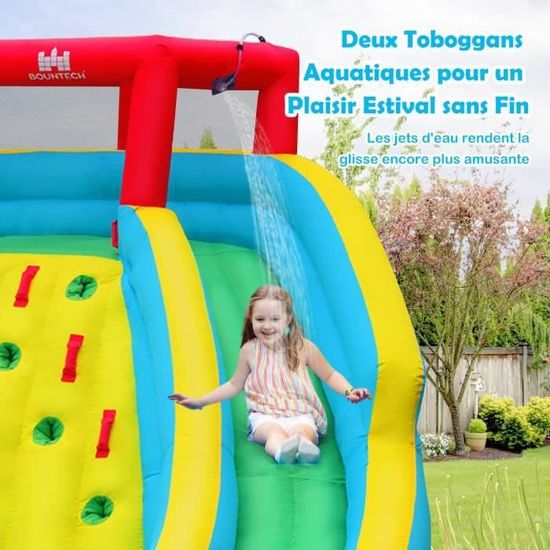 Bateau Pirate Gonflable DREAMADE Pour Enfants - Maison De Jeu 203x138x111 Cm Avec Moteur Intégré - Inclut Épée Et Chapeau - Pour Intérieur Garçons Filles 3+ Ans