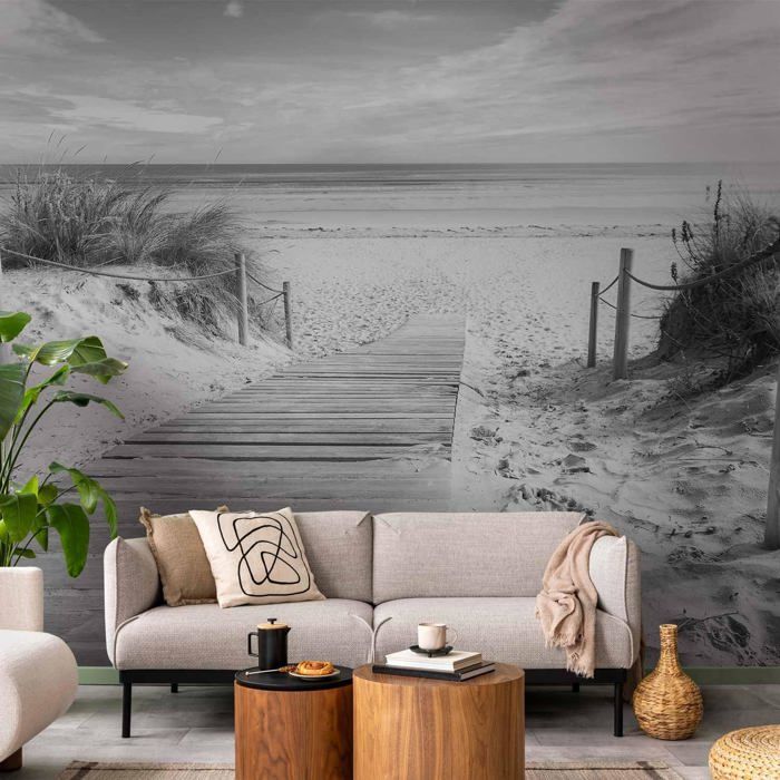 Papier Peint Panoramique Plage Mer 350x256 cm - Décoration murale ...