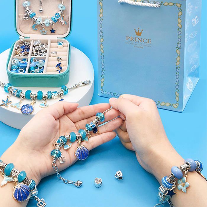 Snookids 2200pcs Perles Pour Bracelet, 32 Types Perle Enfant