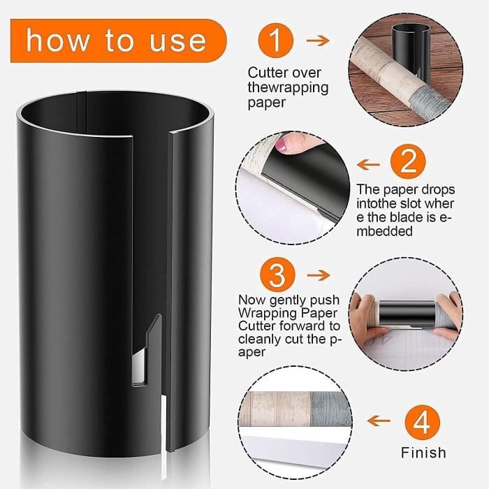 2 Pièces Coupe Papier D'Emballage Cutter Cadeau Rouleau Coulissant Outils De Découpe Coulissant Pour Papier Rouleau D'Outil De Coupe De Papier Bleu Blanc Pour Décoration Cadeau Paquet Noël