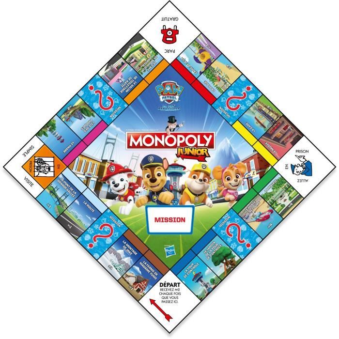 Monopoly Junior La Pat'Patrouille - Jeu de société - WINNING MOVES
