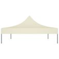Toit de tente de réception Contemporain - Home® - 4058 - Crème - 270 g-m² - Résistant aux UV et à l'eau-3