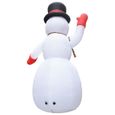 #97473 Bonhomme de neige - Personnage de Noël Décoration de Noël gonflable avec LED IP44 450 cm XXL Meuble©-3