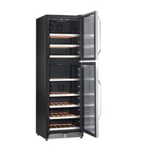 Cave à Vin CLASSIC185 185 Bouteilles - Contrôle Température à Distance Via Vinotag - Porte Vitrée Anti-UV, éclairage LED - Silencieuse 38 DB - Clayettes Amovibles