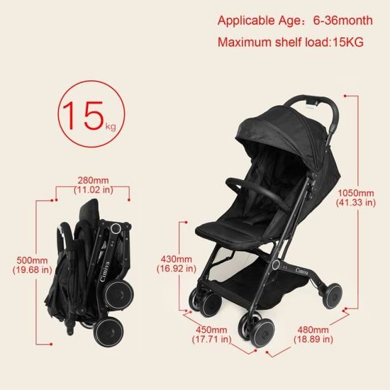 poussette canne age maximum