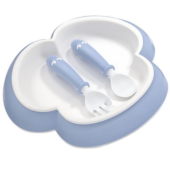 1 Set Assiette A Diner Pour Bebe Cuillere Fourchette Ensemble Complement Alimentaire Bol Trefle Support De Nourriture Bol Bebe Cdiscount Pret A Porter