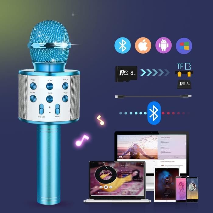 Microphone Karaoké sans Fil + Enceinte Portable
