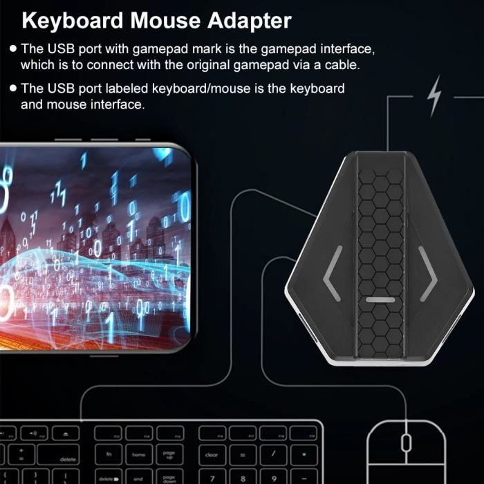 Adaptateur USB souris clavier anti-dérapant pour PS4 Xbox One et 360 Gaming  Set - Cdiscount Informatique