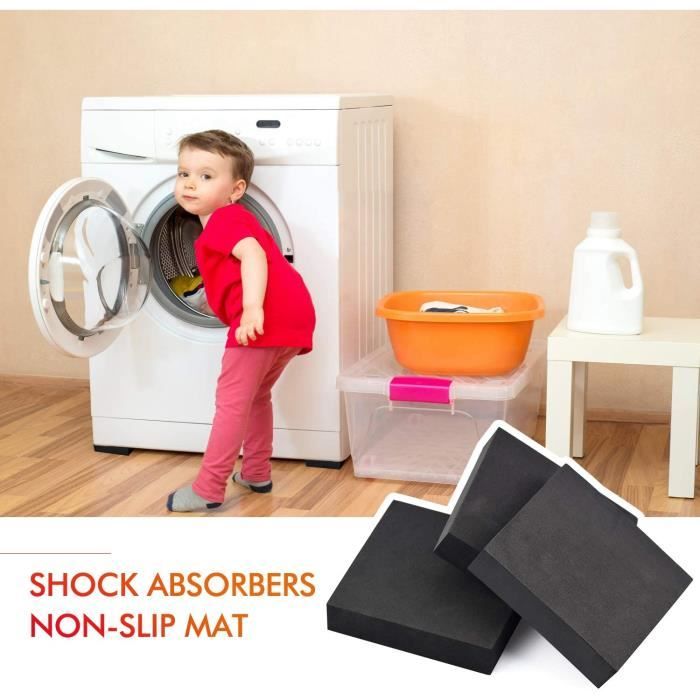 Tapis Anti-bruit antidérapant pour Machine à laver, 4 pièces, tapis Anti-Vibration  pour réfrigérateur, cuisine