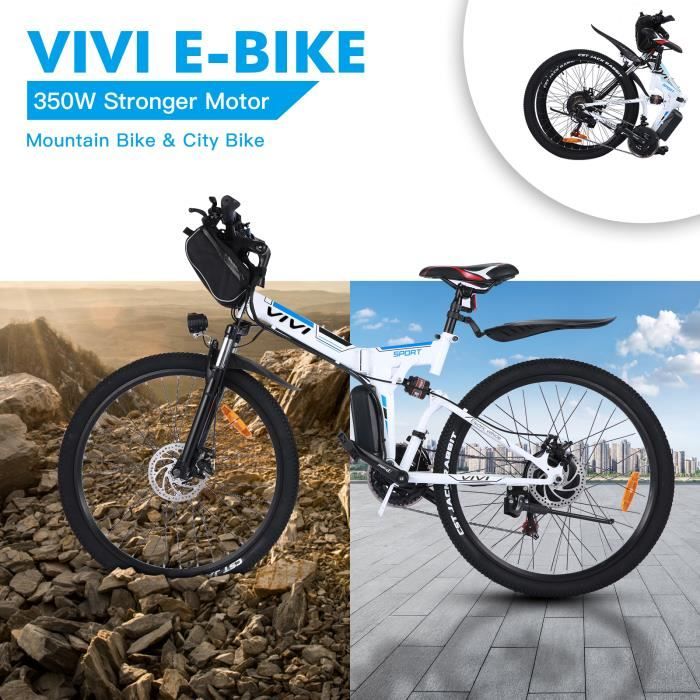 Bazargame 26 Pouces VTT Adulte Bicyclette Pliante 21 Vitesses Vélo Pliant  Femmes Hauteur Réglable Vélo 26 Pouces Garçons Noir+Blanc, Schwarz+Weiß :  : Sports et Loisirs