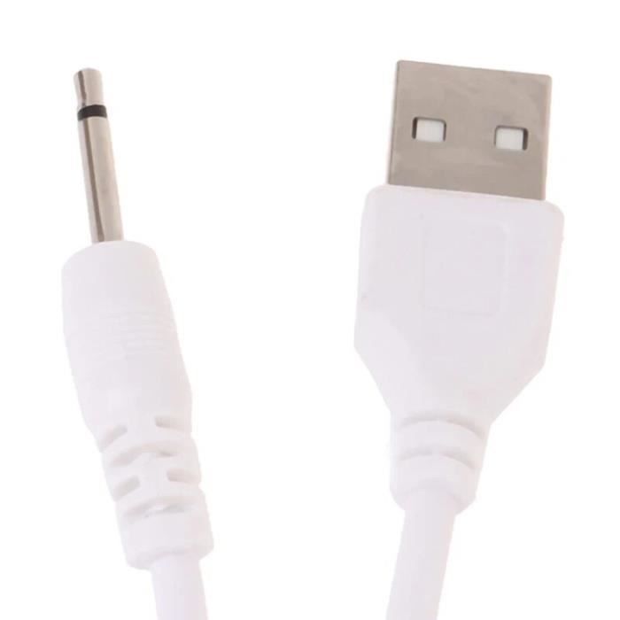 Cble chargeur USB DC 2.5 pour vibromasseur,1 pice,pour jouets adultes  rechargeables,alimentation universelle- White[E5096] - Cdiscount Tlphonie