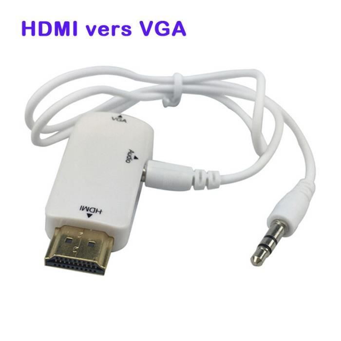 Adaptateur HDMI vers VGA, ICZI plaqué or HDMI femelle vers VGA