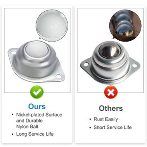 5X Roulettes Pivotantes Polyuréthane,Roulettes Chaise De Bureau 60Mm