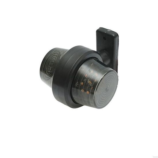 VNVISHN Lot De 8 Feux De Gabarit Latéraux Orange 12V 6 LED Avec Cadre En Plastique Chromé Camion Benne Poids Lourd Caravane Remorque Camping -car Bus Fourgonnette Usage Extérieur Ou Intérieur