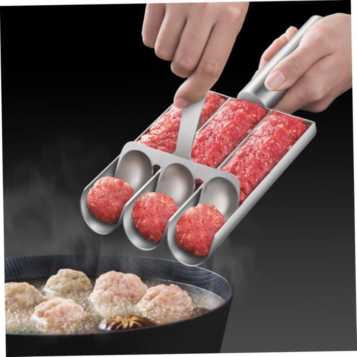 Cuillère à Boulettes De Viande En Inox - 2 Tailles De Trous - Pour Boulettes Maison Parfaites
