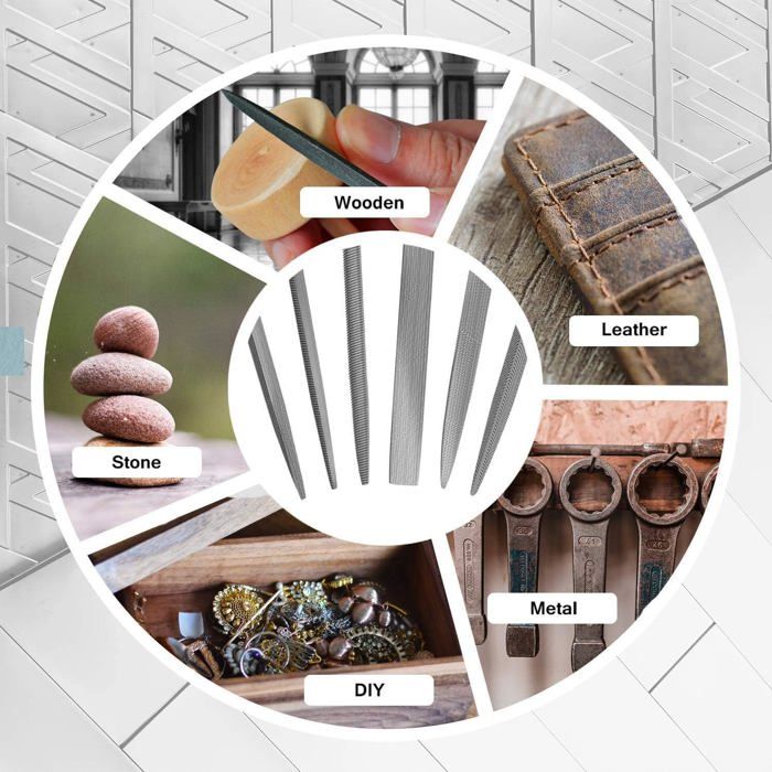 Lot De 5 Limes Rotatives En Acier – Meules à Métaux, Ensemble D’usinage, Noir
