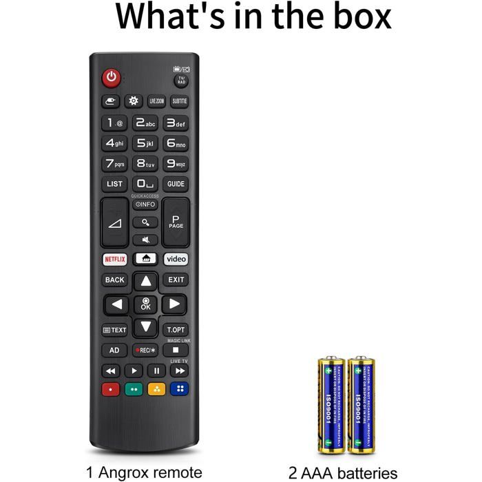 Télécommande Pour LG 47LW5500 - Modèle AKB72914044 - Neuf - Compatible Plusieurs Références