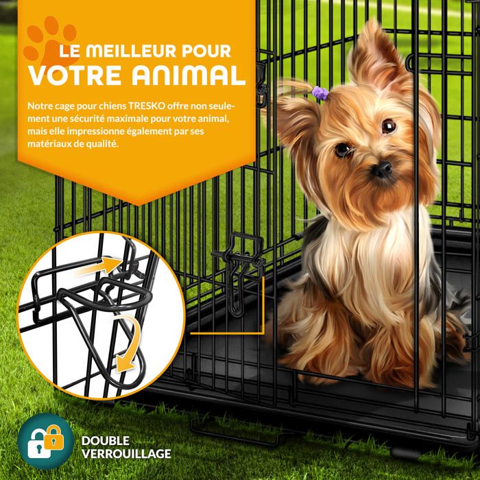 Hawsaiy Cage Portable Pour Chien De Taille Moyenne Et Petite Avec Tapis En Maille A 3 Portes Cage Pliable A Fermeture Eclair Pour Interieur Et Exterieur Caisse Souple Pour Chien Oxford 600d