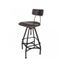 Tabouret De Bar Bois Et Métal Pivotant Réglable 0000000