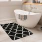 Tapis De Bain Design Losanges Poils Longs Tapis De Bain Dif