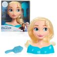Tête à coiffer Elsa - Disney Frozen - La Reine des Neiges II - Avec Brosse - 17 cm-0